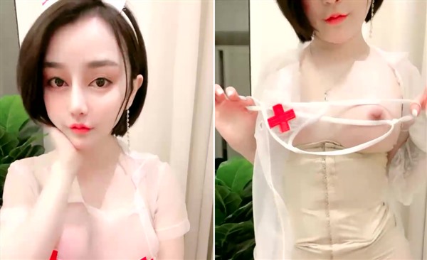 性感红唇大白美乳网红妹子透视露奶掰穴诱惑，白皙奶子脱下内裤近距离特写掰开粉穴