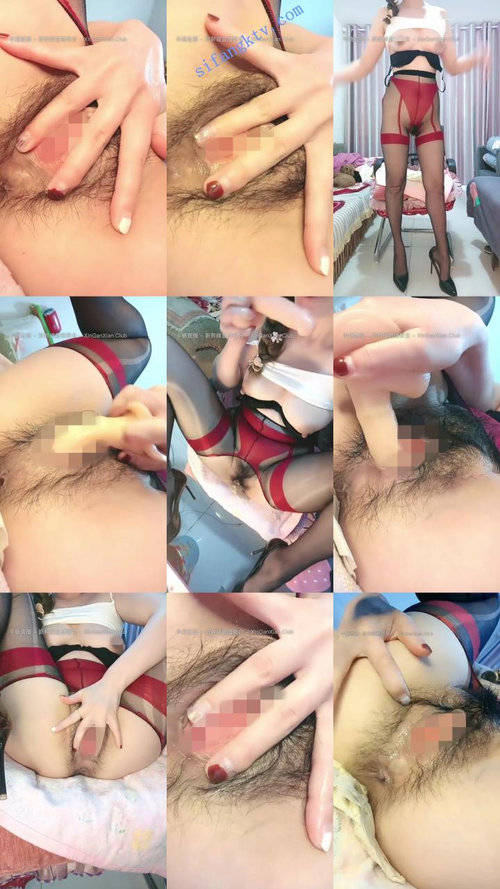 蜜桃妹妹呀 红色内裤黑丝大长腿,小穴对着镜头特写 图 03