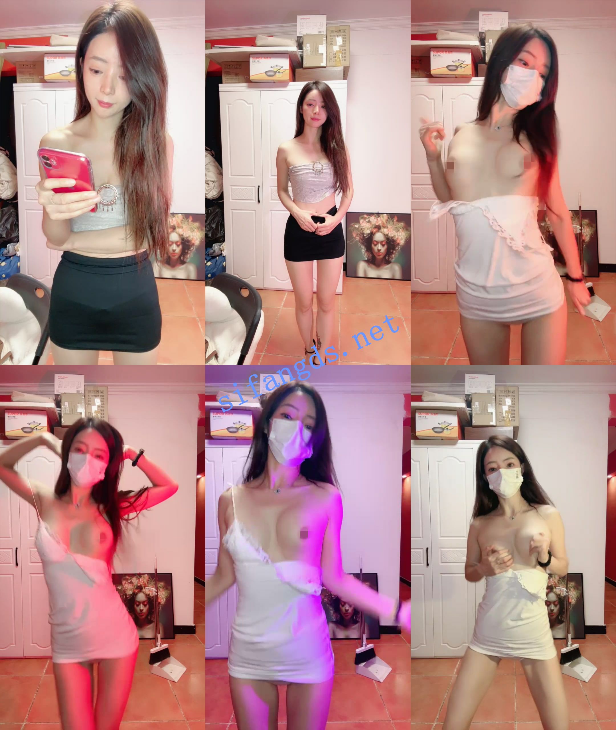 ██抖音热舞女神, 无虞 尺度全开,整个咪咪露出来跳 图 08
