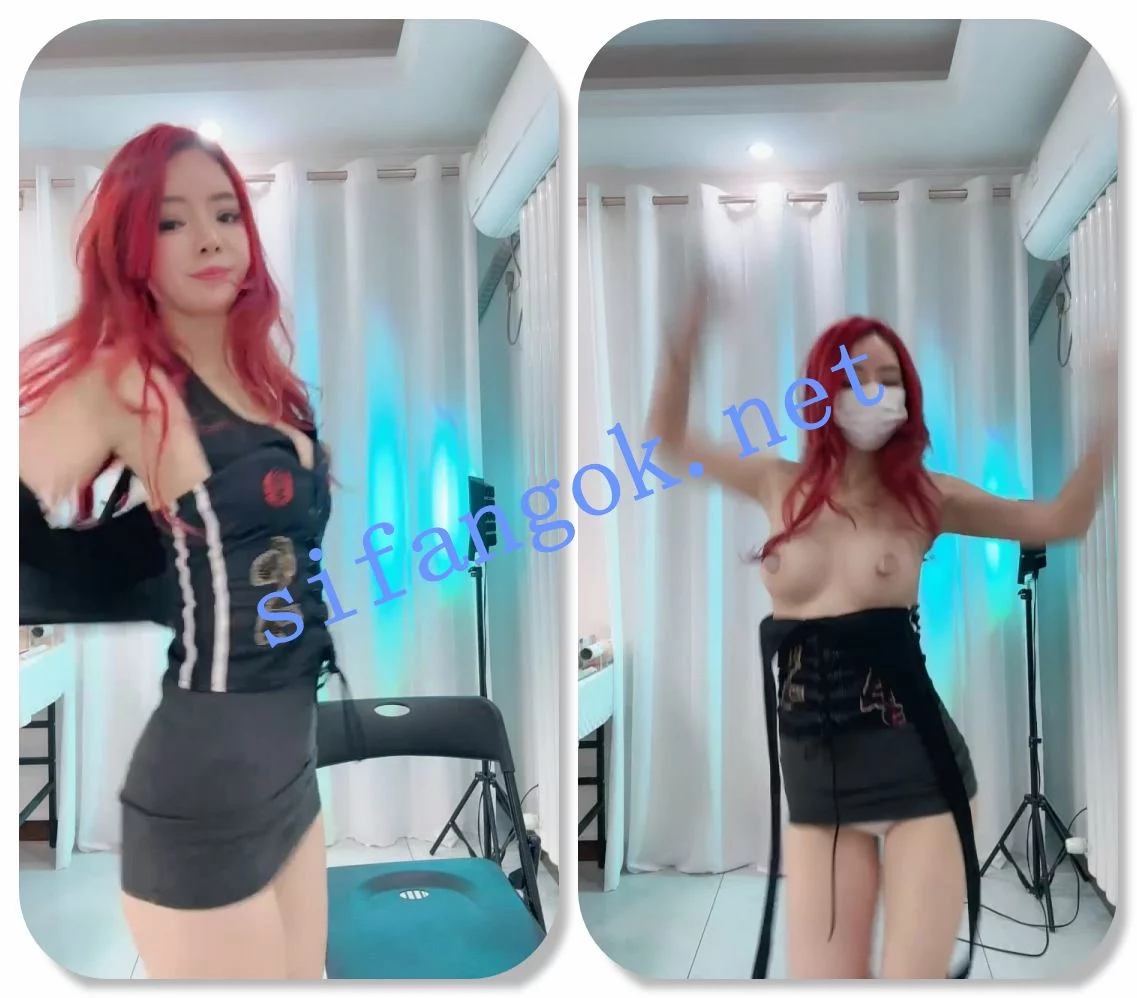 ██抖音热舞女神! 无虞 染成红发,跳着跳着露咪咪 图 01